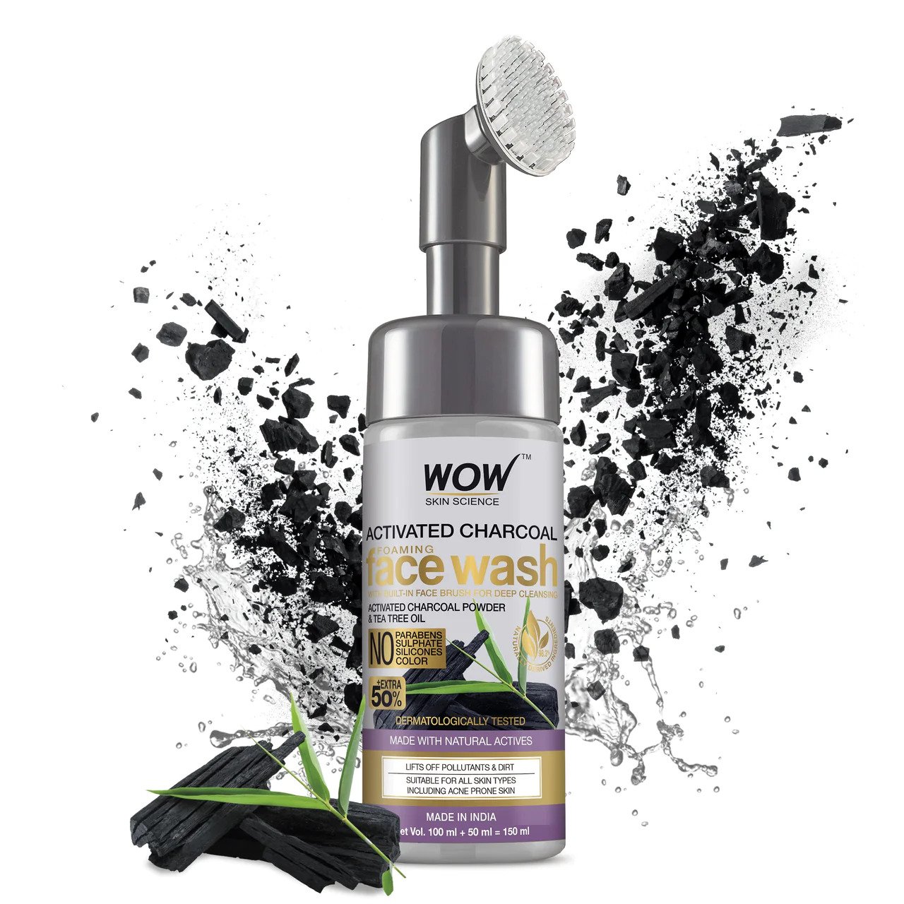 Activated Charcoal Foaming Face Wash Wit...