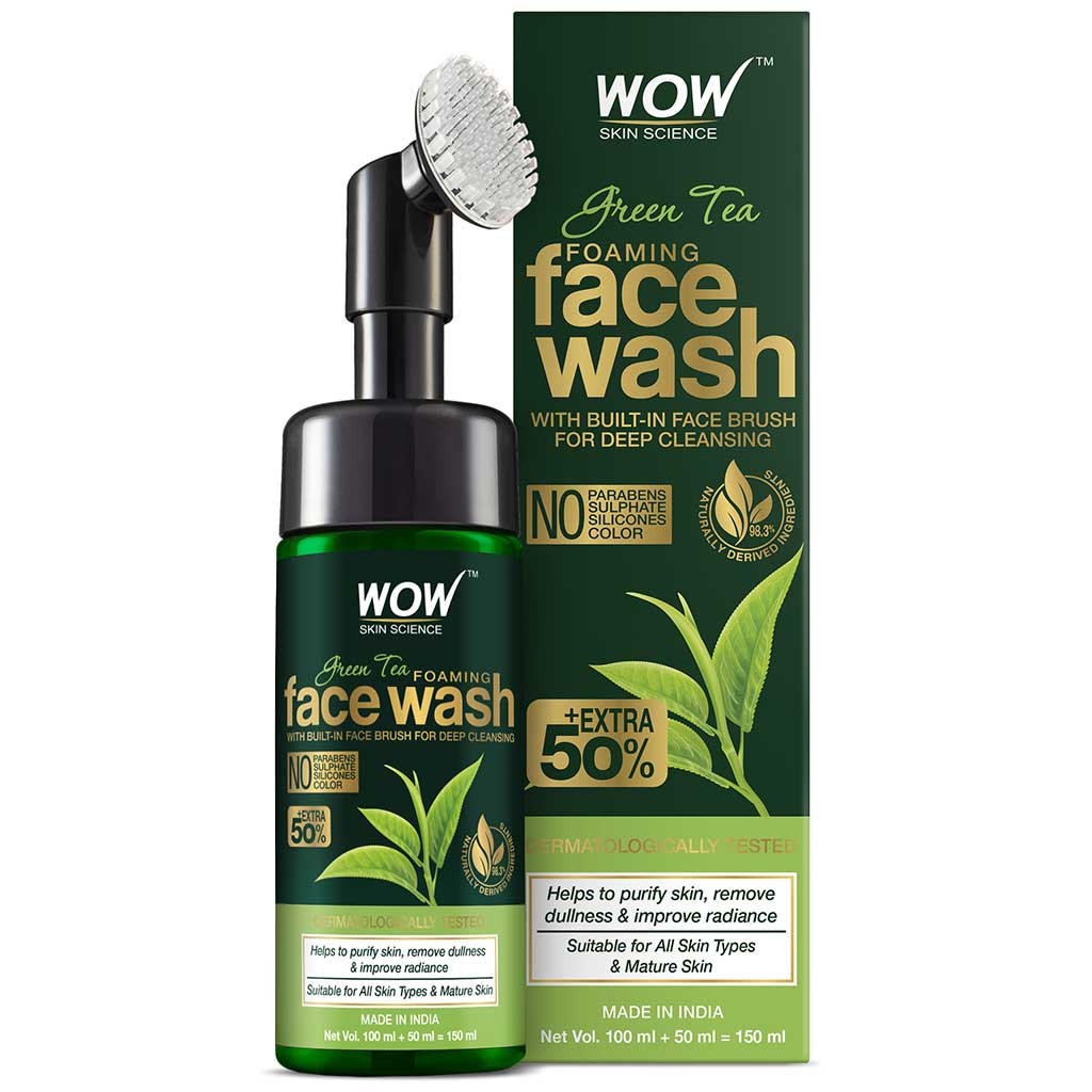 Green Tea Foaming Face Wash with Built-I...