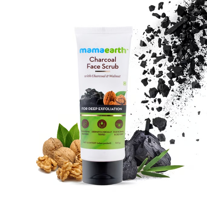 Charcoal Face Scrub For Oily Skin and No...