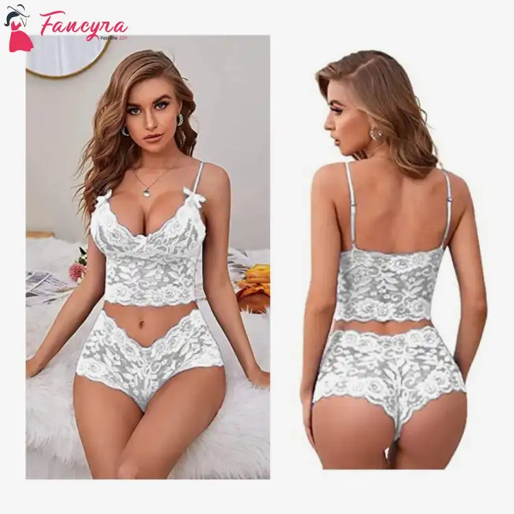Women Sexy Lace Lingerie Bra Panty Set F...