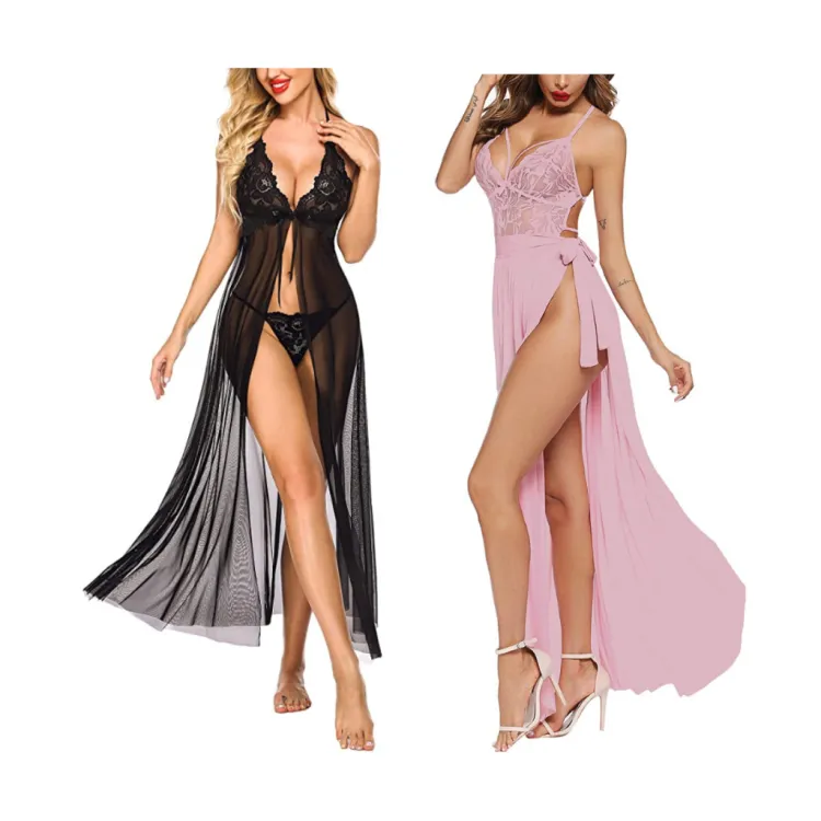 Combo set of Women Lingerie Deep V Lace...