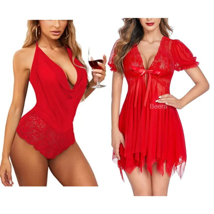 Combo set of Stylish Babydoll Lingerie a...