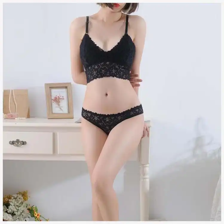 Sexy Underwear Lace Bralette Padded Wire...