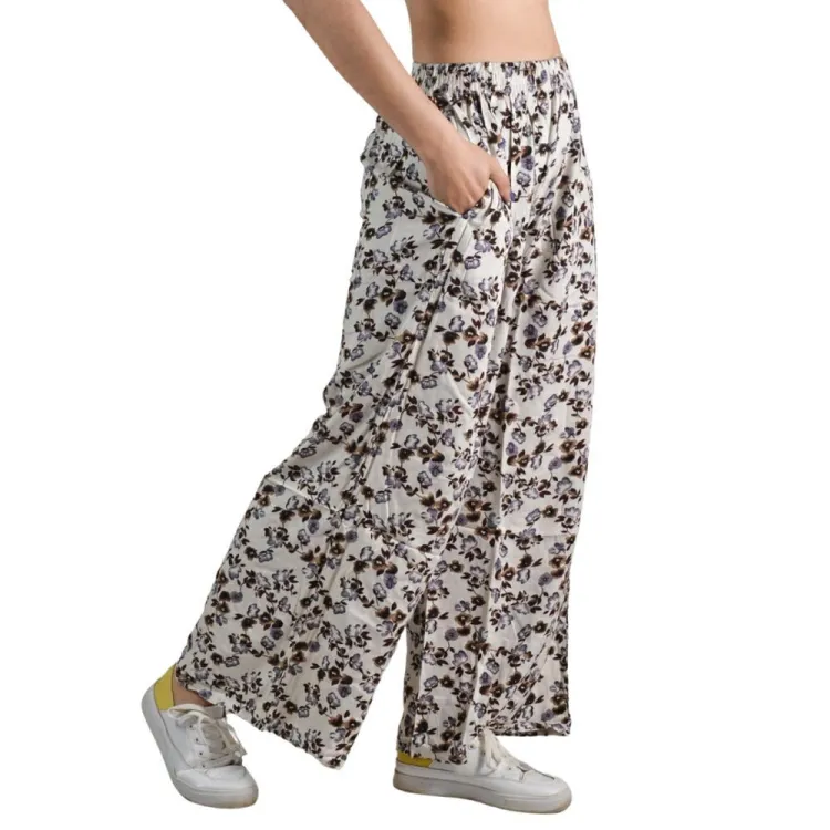 Floral Printed Cotton Plaso Styled Trous...