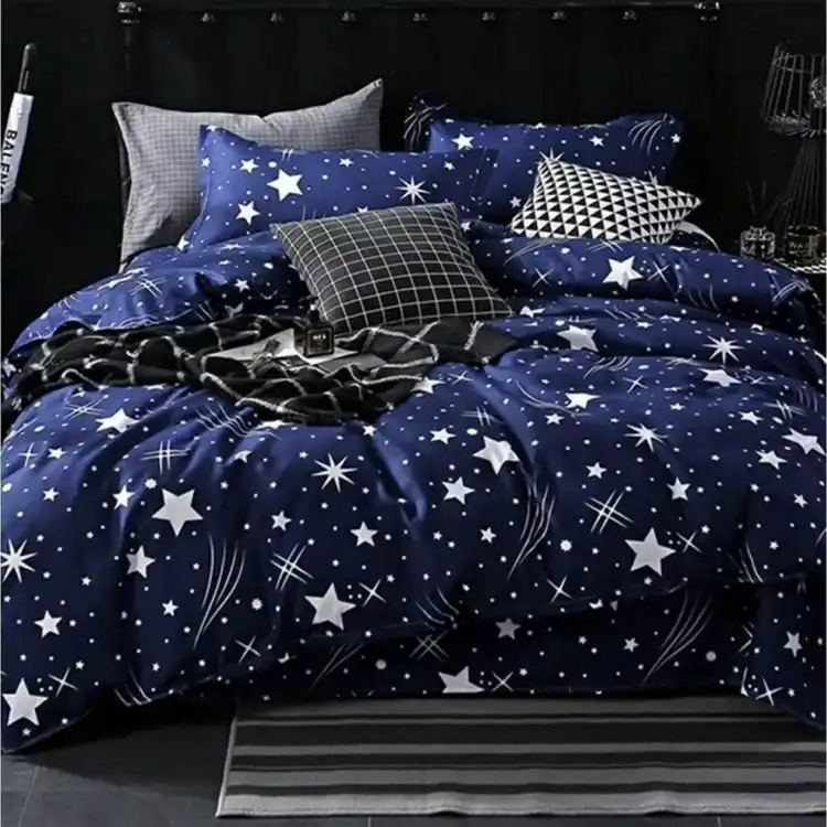 Star Printed King Size Bedsheet With 2 P...