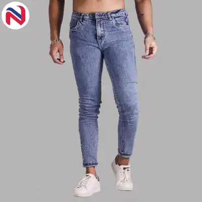 Nyptra Light Blue Distressed Stretchable...