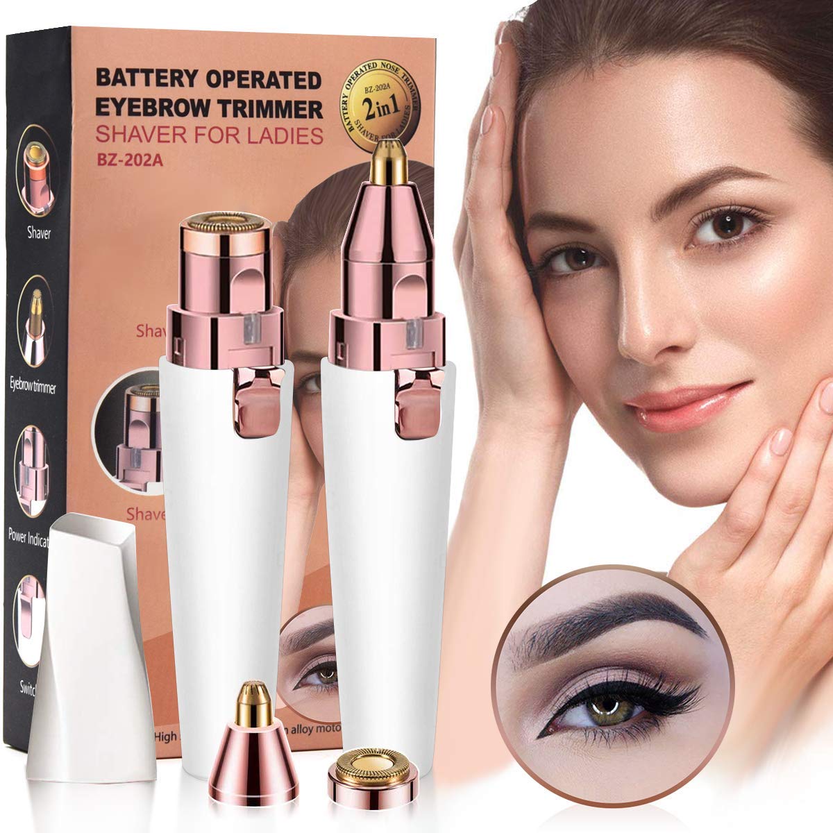 2 In 1 Battery Operated Eyebrow and Faci...