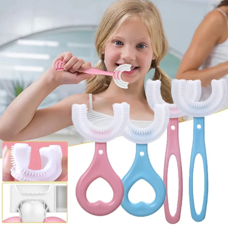 Baby Toothbrush Children 360 Degree U sh...