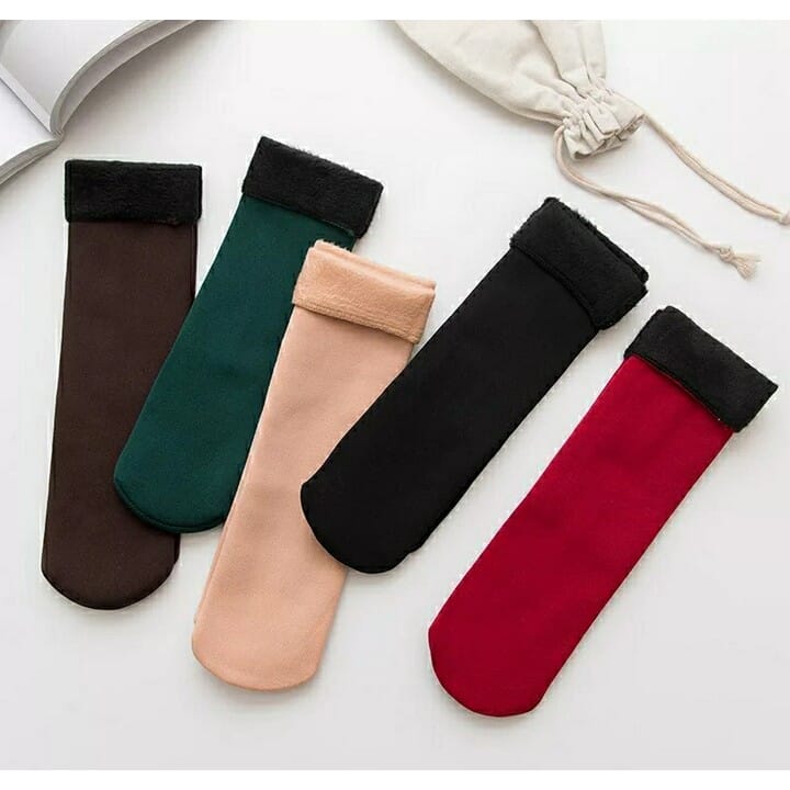 Pack Of 5 Pairs Women Velvet Fur Inside...