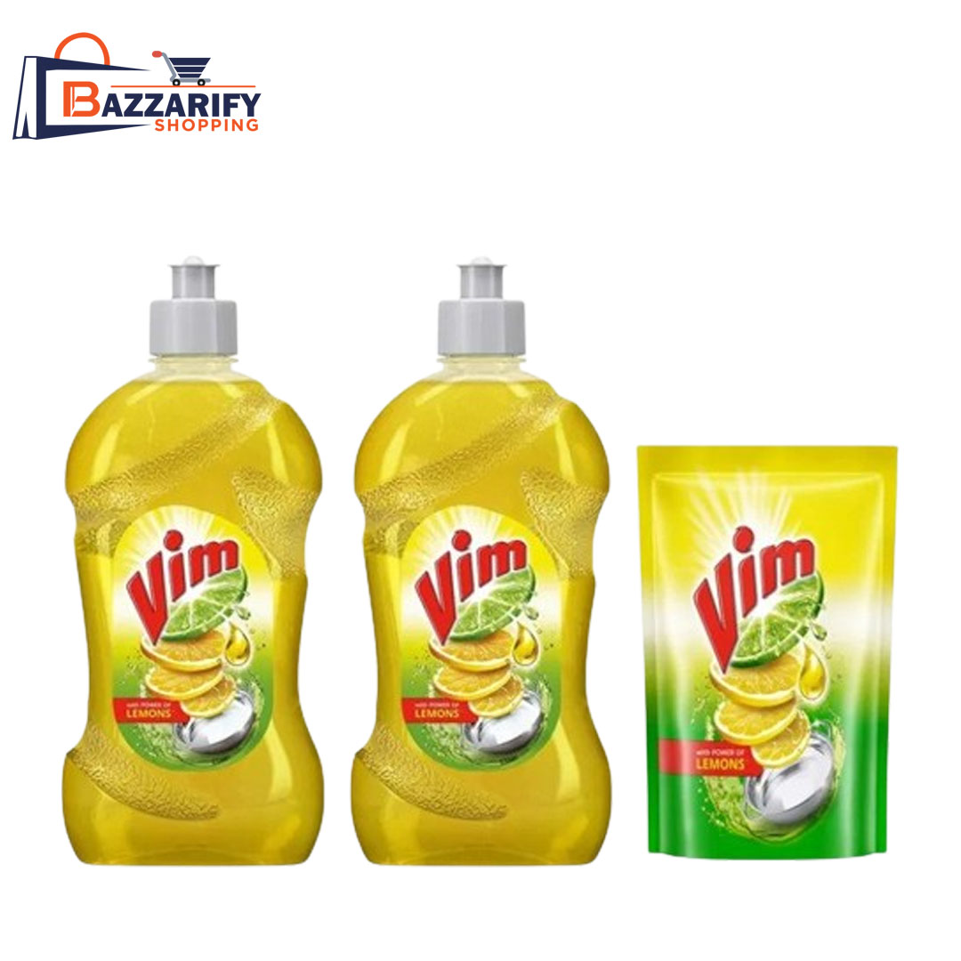 Vim Dishwash Liquid Gel Lemon 500 ml Bot...