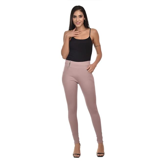 Solid Stretchable Jeggings for Women's a...