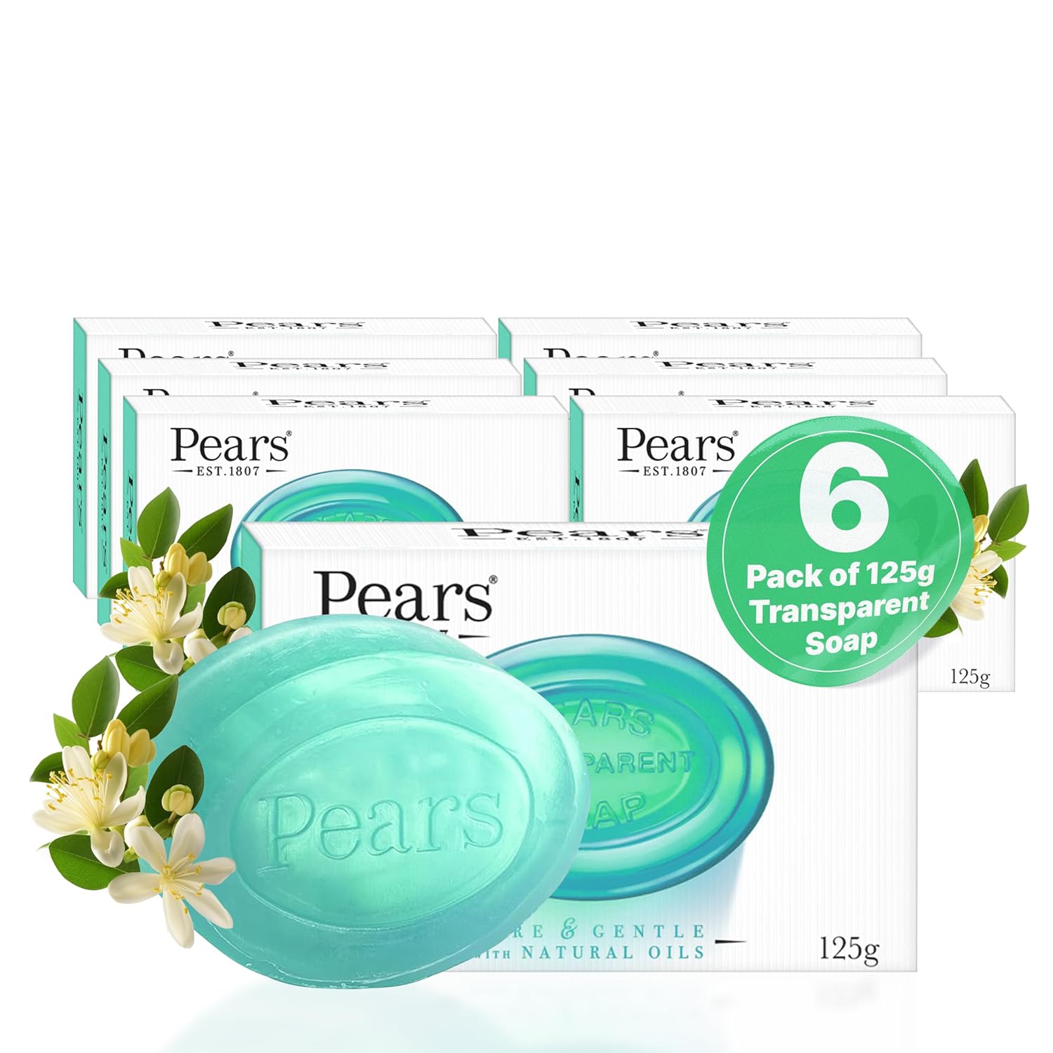 Pears Oil Clear bar soap with Lemon Flow...