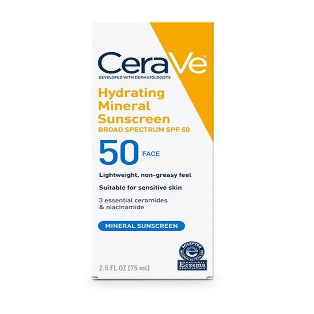 CeraVe Hydrating Sunscreen SPF 50 for Fa...